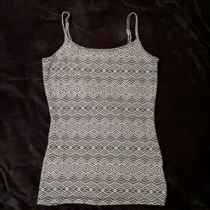 Nollie Black and White Pattern Tank Top Size S